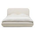 Letto imbottito LUMIN 160x200 cm, beige chiaro