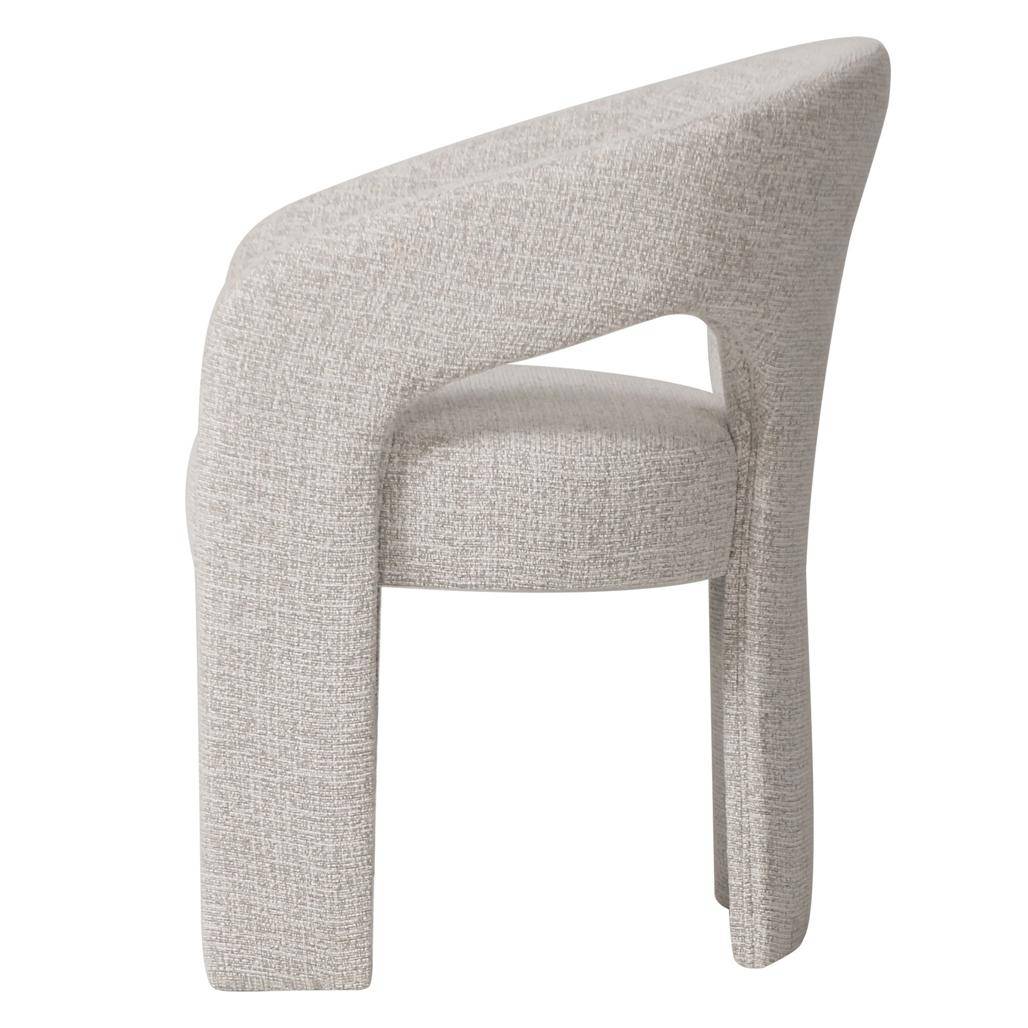 Sedia imbottita NAURINE, beige e crema