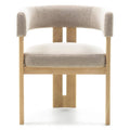 Sedia da Pranzo HARRIS, Legno, Crema Boucle
