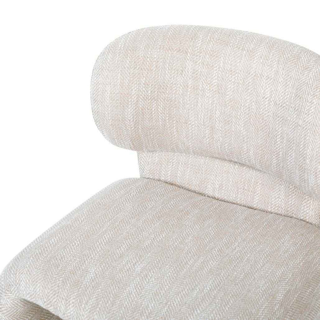 Poltrona rivestita BIZZA, beige