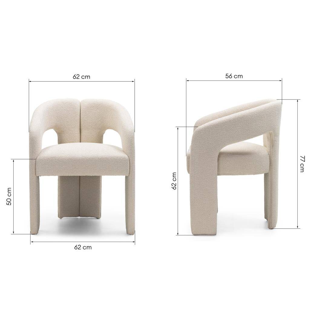Sedia imbottita JOEL, beige