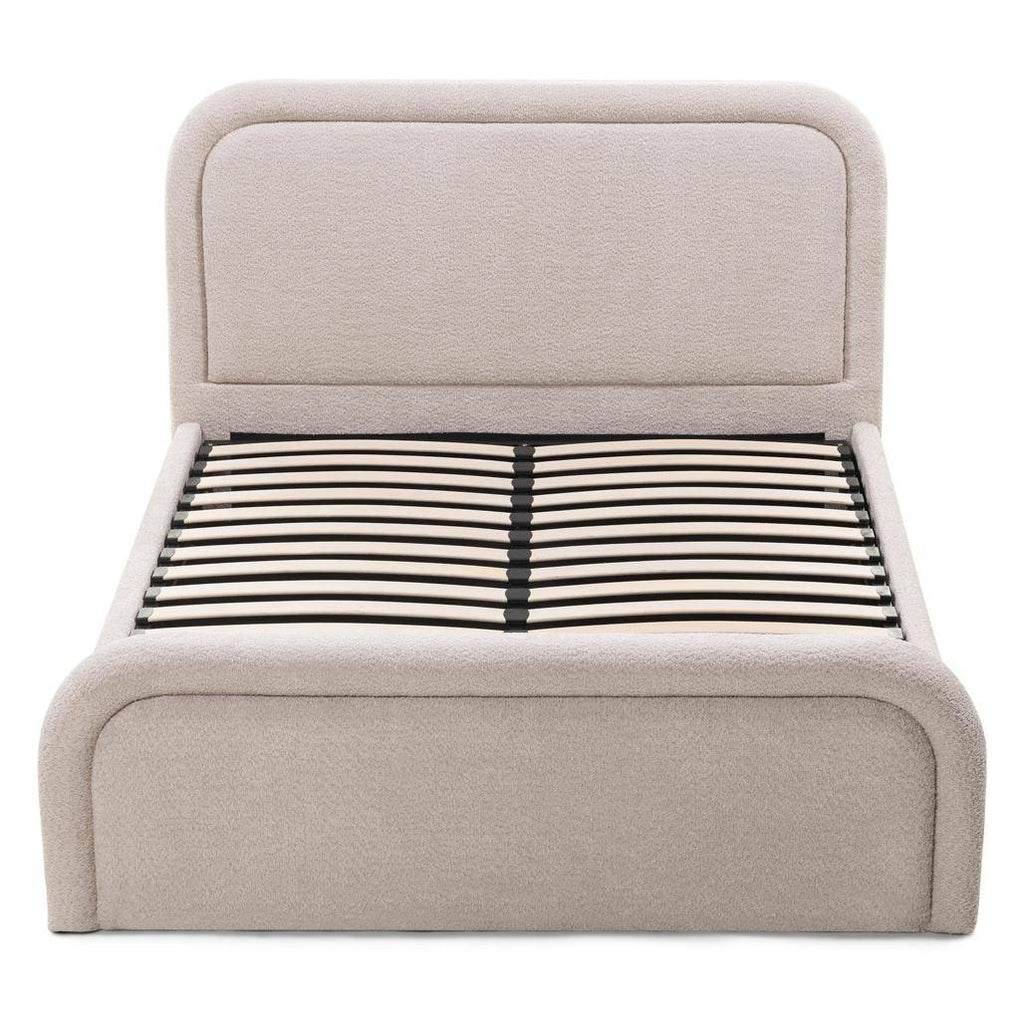 Letto imbottito LORENZ 140x200 cm beige