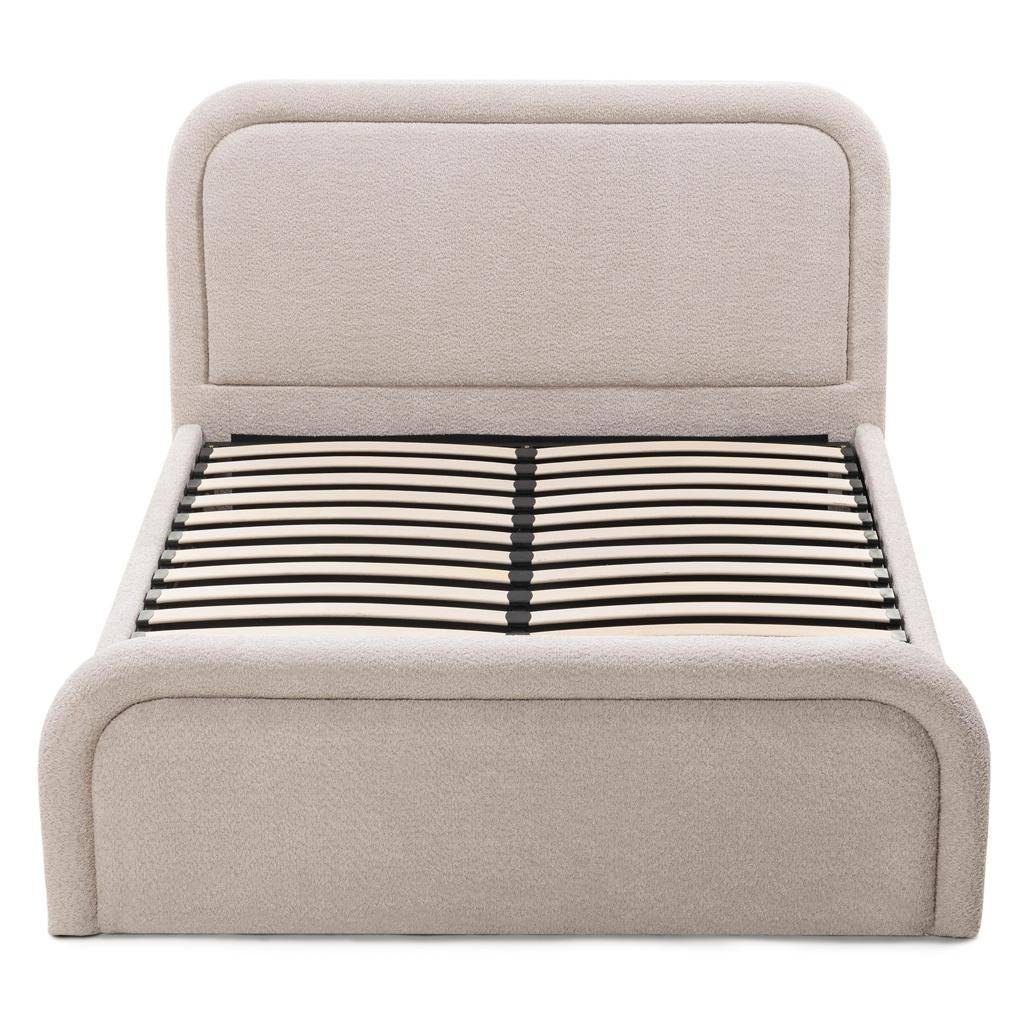 Letto imbottito LORENZ 140x200 cm beige