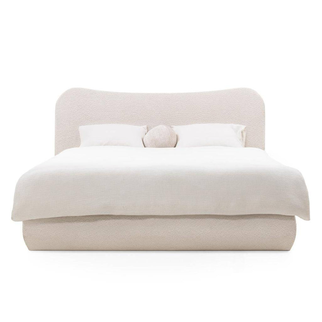 Letto imbottito DOMINIQUE 160x200 cm, beige