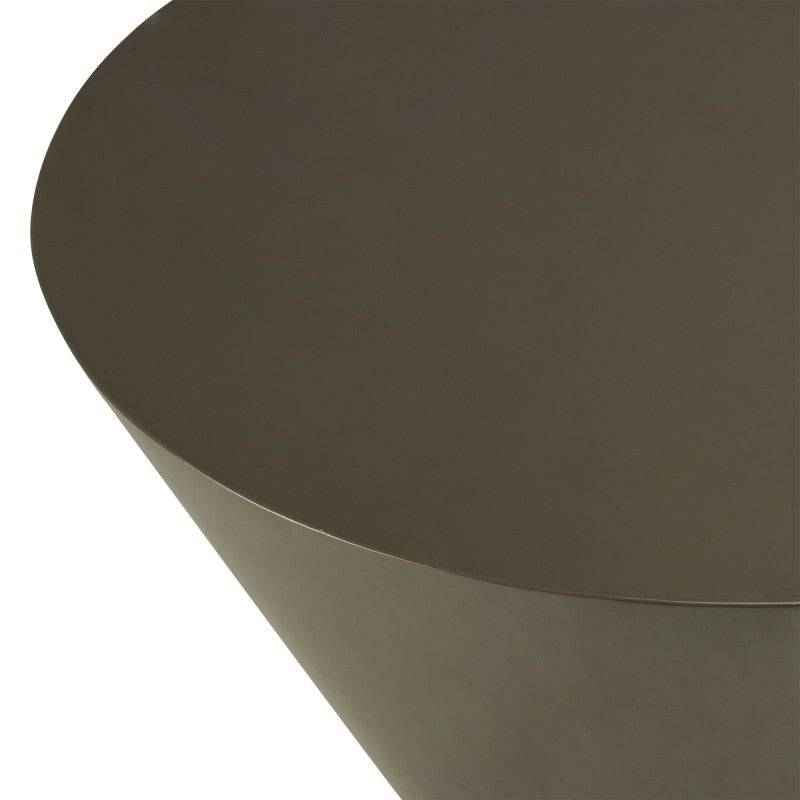 Tavolino ELISSA Ø80 cm, verde-grigio, lucido