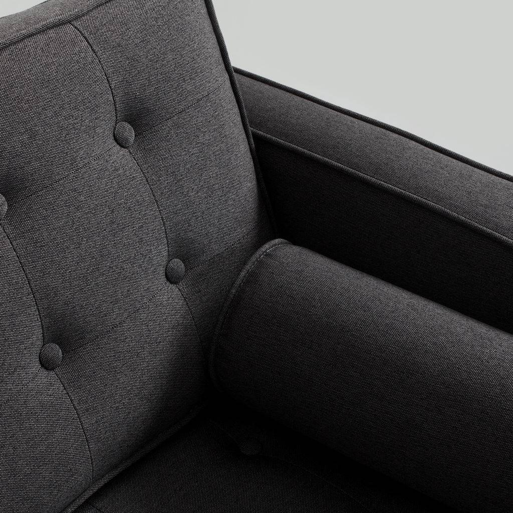 Divano Letto 2 Posti TOPIC WOOD Carbone Naturale