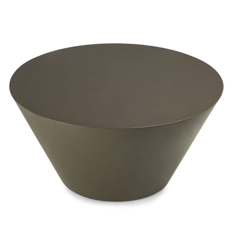 Tavolino ELISSA Ø80 cm, verde-grigio, lucido