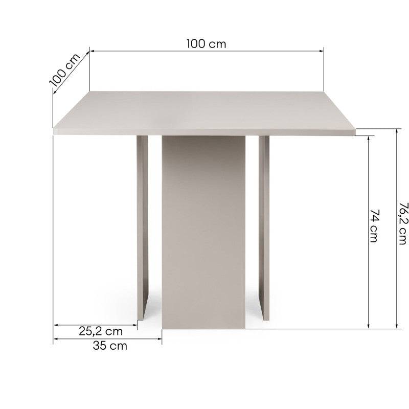 Tavolo da Pranzo ASPER 100 cm Quadrato Cashmere
