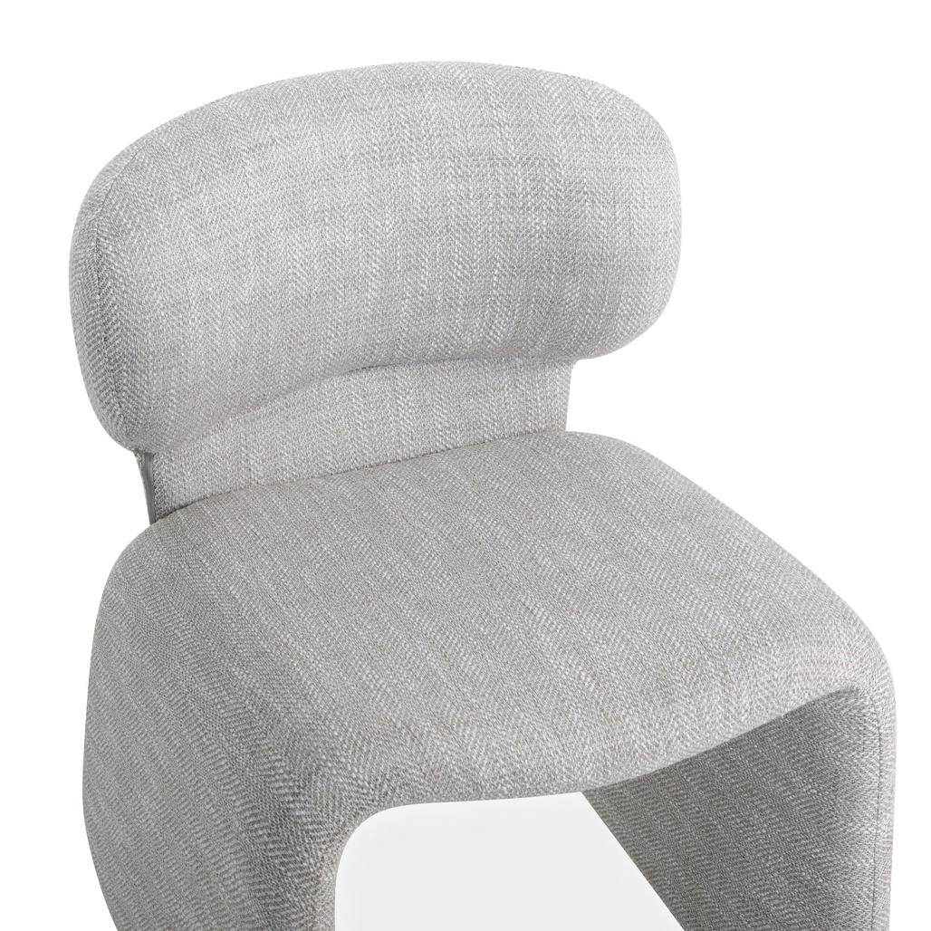 Poltrona rivestita BIZZA, beige e grigio