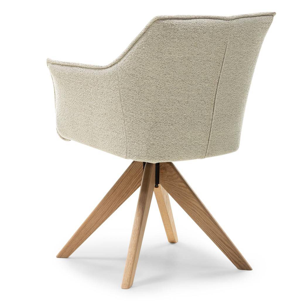 Sedia Girevole MANER, Crema, Quercia