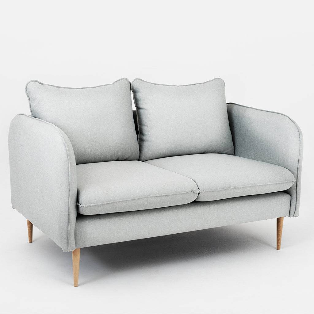 Divano POSH WOOD 2 Posti - Platino, Naturale