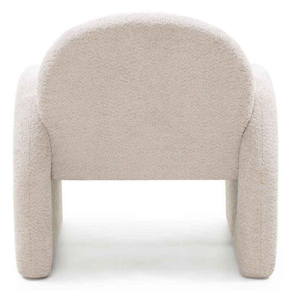 Poltrona Relax JADA, Beige Chiaro, Forma Arrotondata