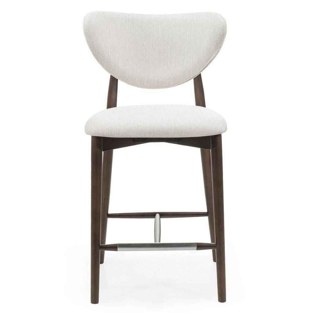 Sgabello da Pranzo JULIETTE Beige/Noce