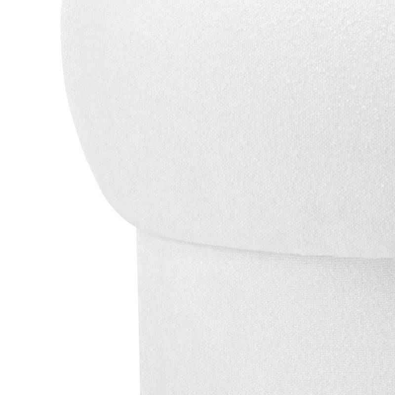 Pouf BOOP rotondo rivestito bianco