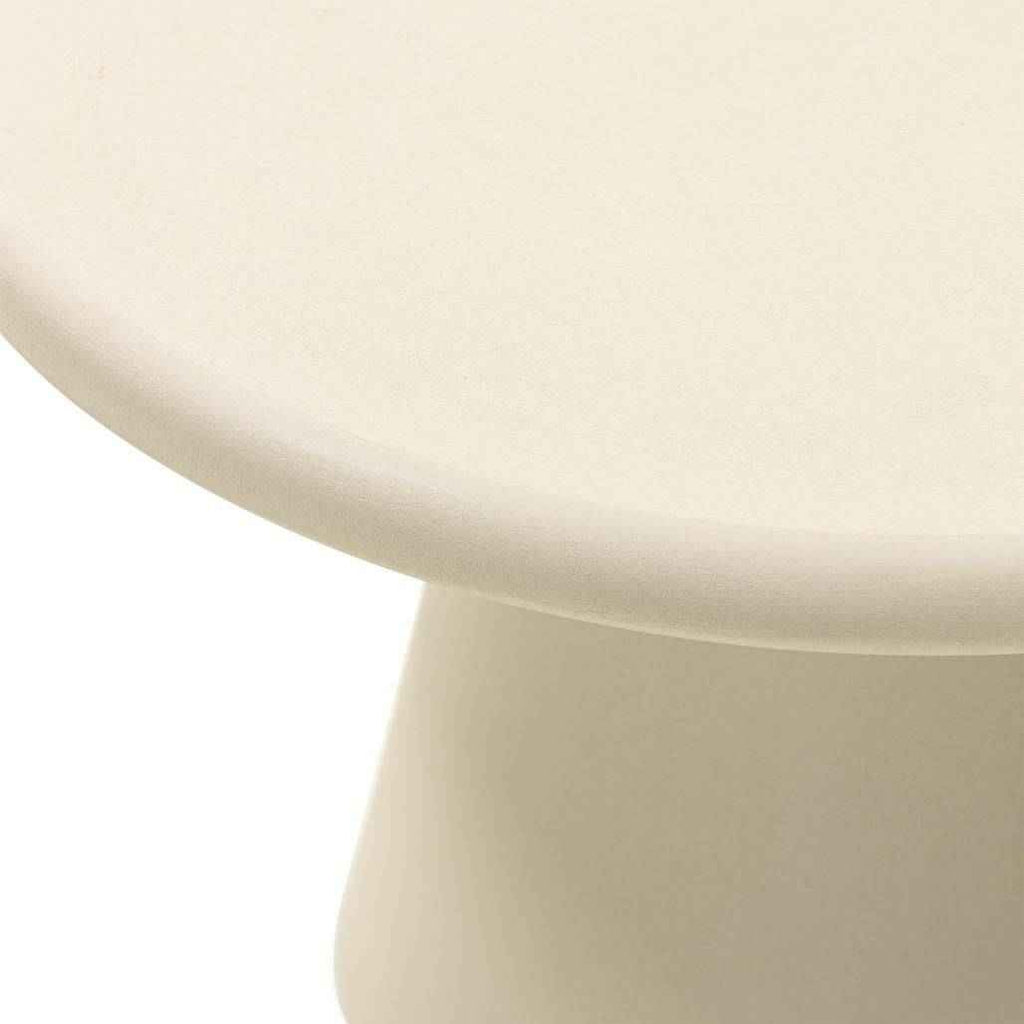 Tavolino da caffè MESTRE 60 cm, rotondo, beige, microcemento