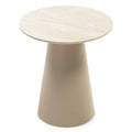 Tavolino da Caffè OREZ, Rotondo 45 cm, Beige