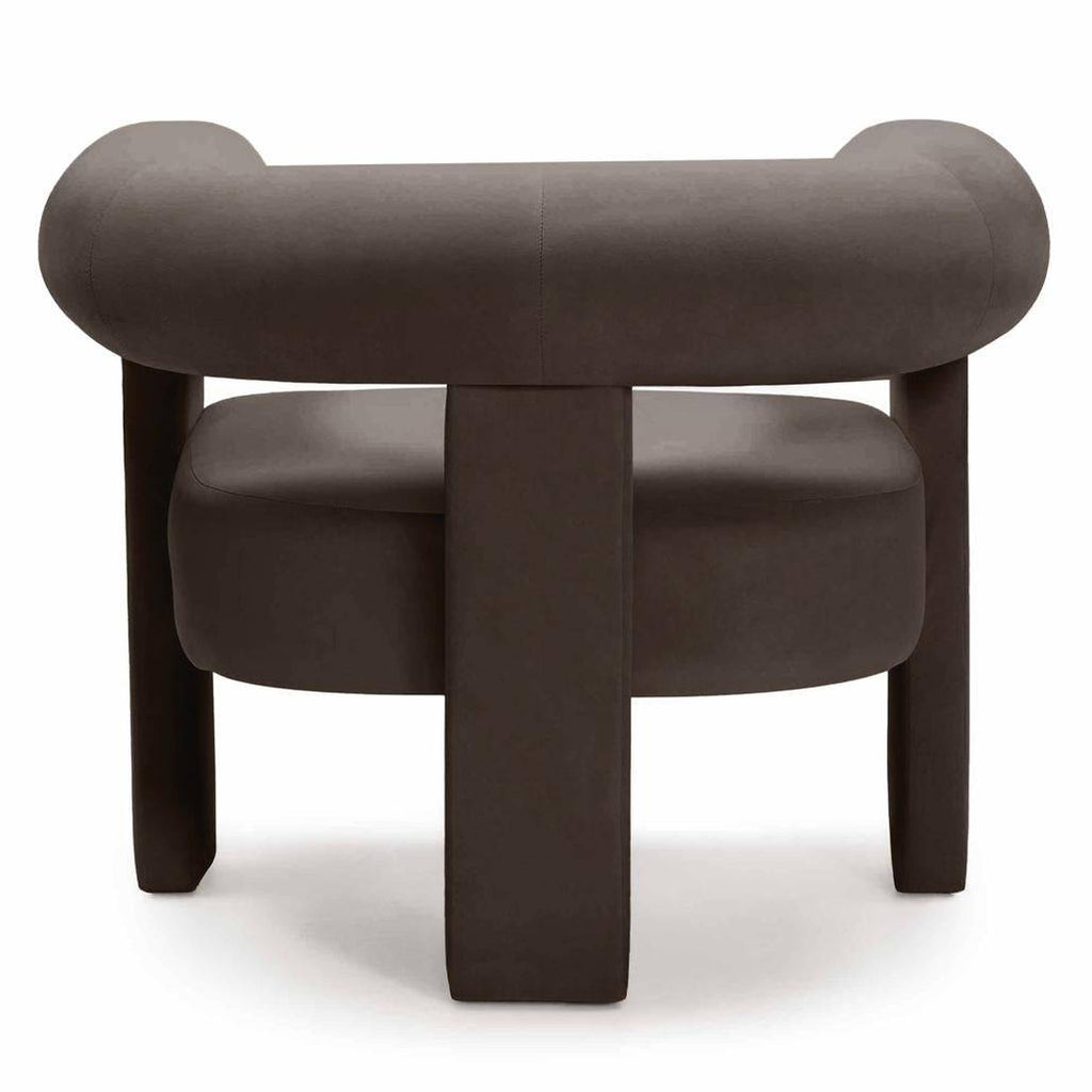 Poltrona ATYPIQUE, marrone, velluto
