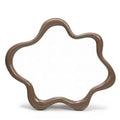 Specchio IZZY sospeso, forma irregolare, marrone chiaro