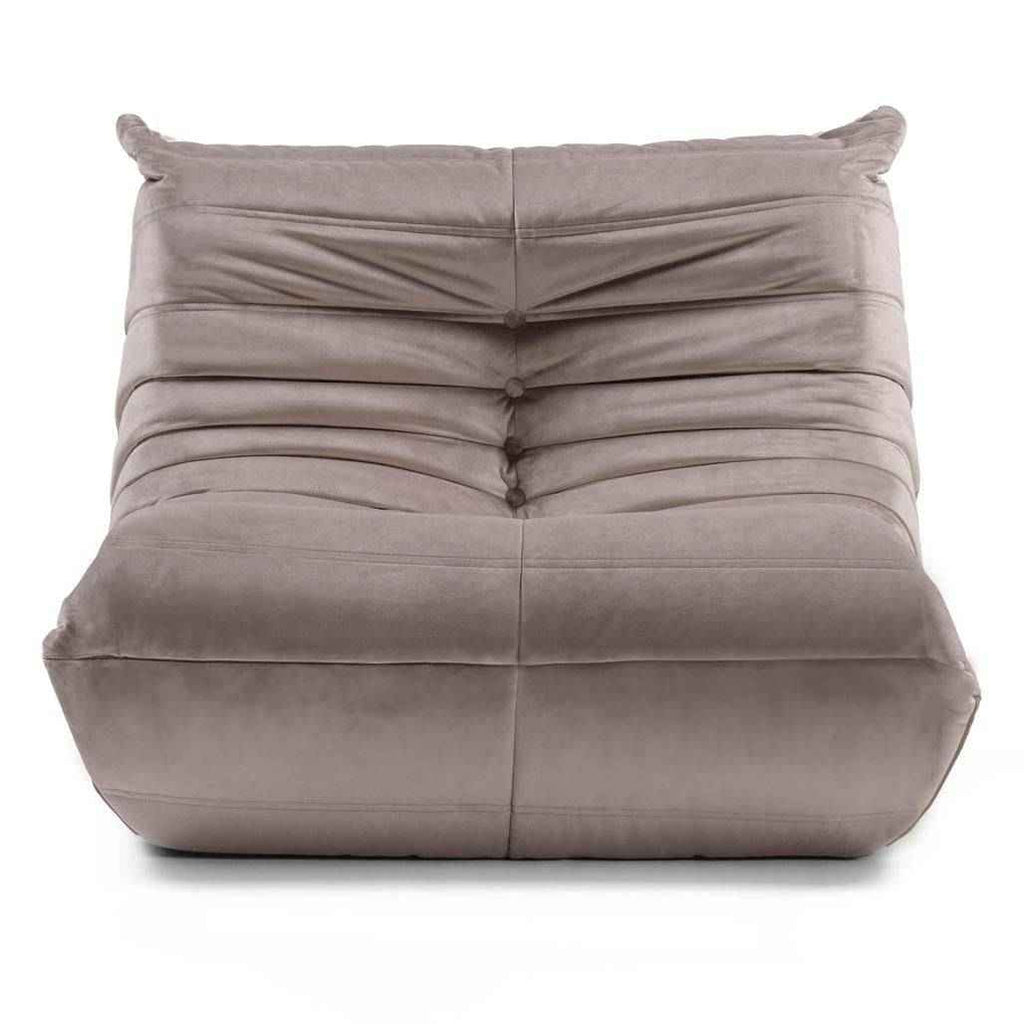 Poltrona Lounge LIBELLULE, marrone-grigio, velluto