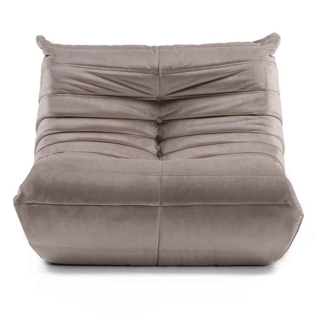 Poltrona Lounge LIBELLULE, marrone-grigio, velluto