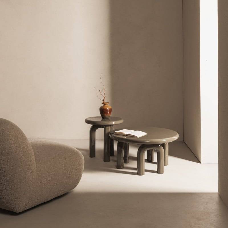 Tavolino laterale FLIM 50 cm, verde/grigio