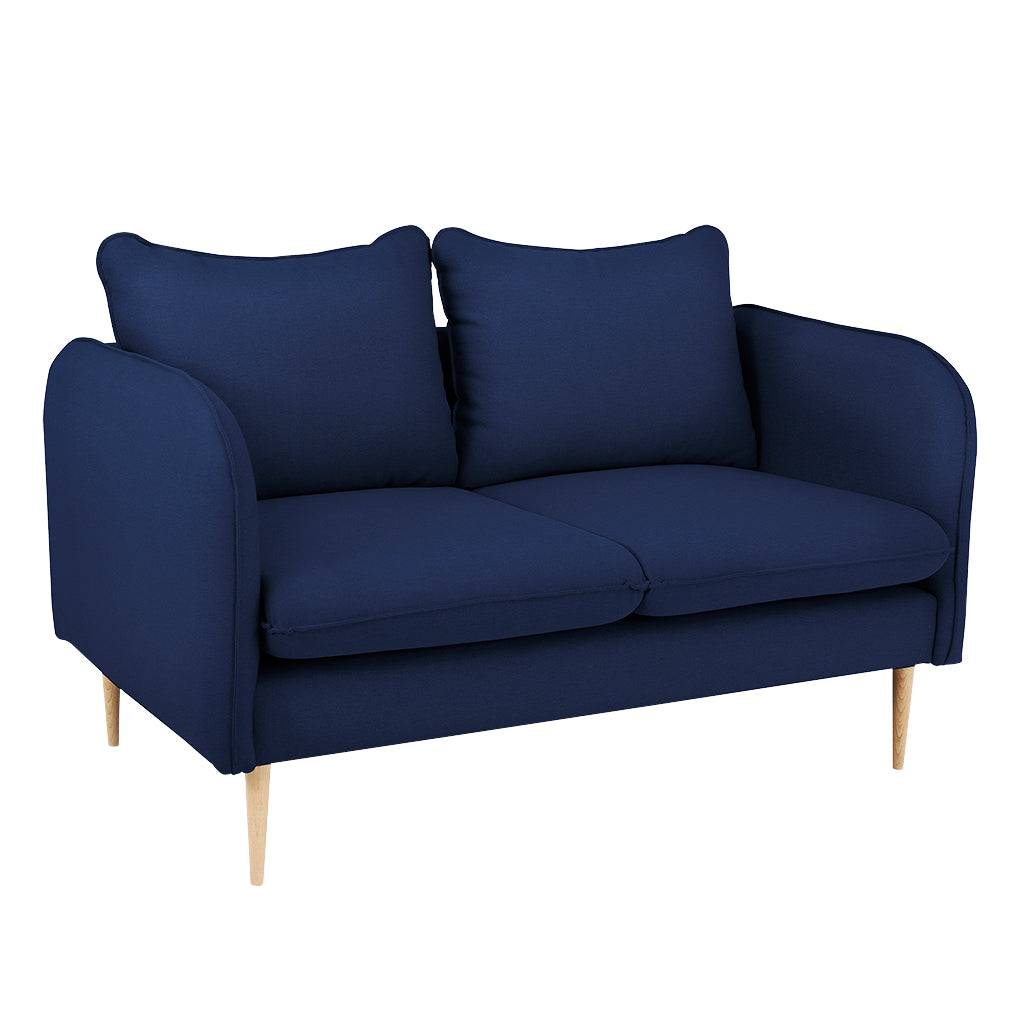 Divano POSH WOOD 2 Posti - Inchiostro, Naturale