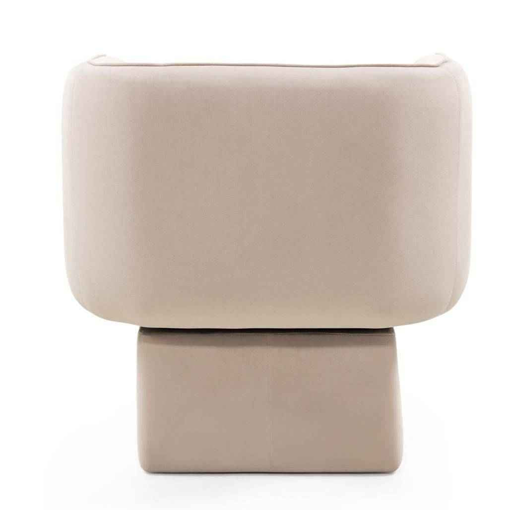 Sedia girevole MAREL beige chiaro velluto