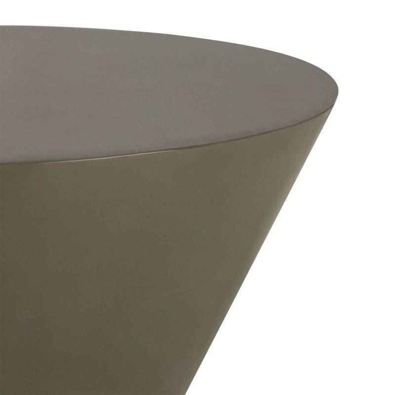 Tavolino ELISSA Ø80 cm, verde-grigio, lucido
