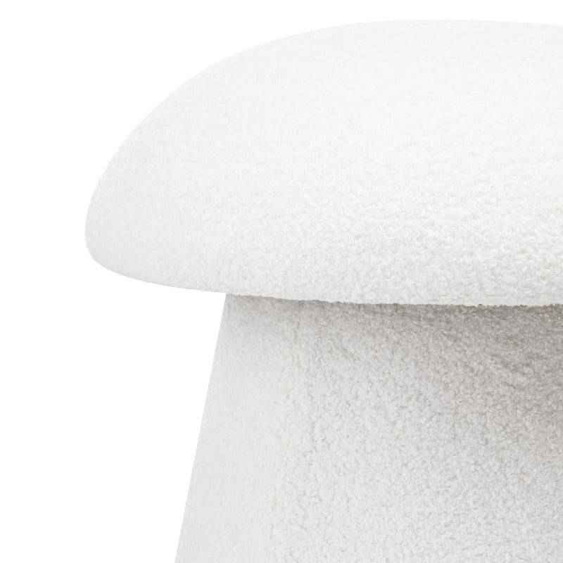 Pouf CAPPI rivestito bouclé bianco