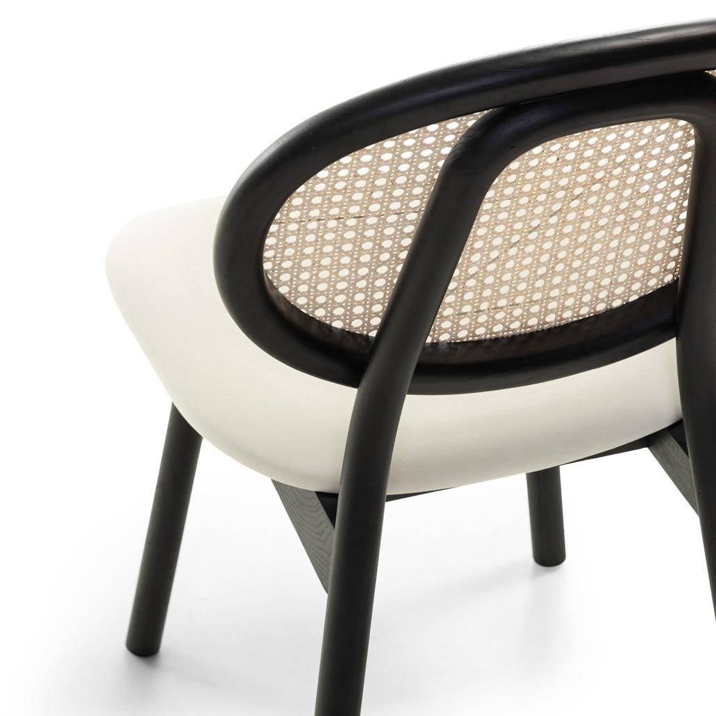 Sedia SUMBA Legno Intrecciato Viennese Nero/Ecru