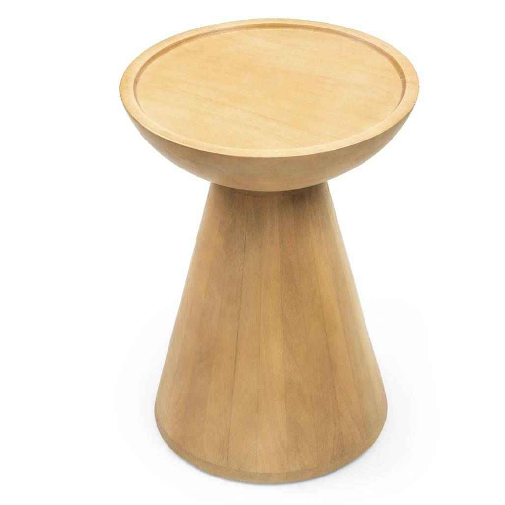 Tavolino Laterale TURI Legno Mango Rotondo 40 cm