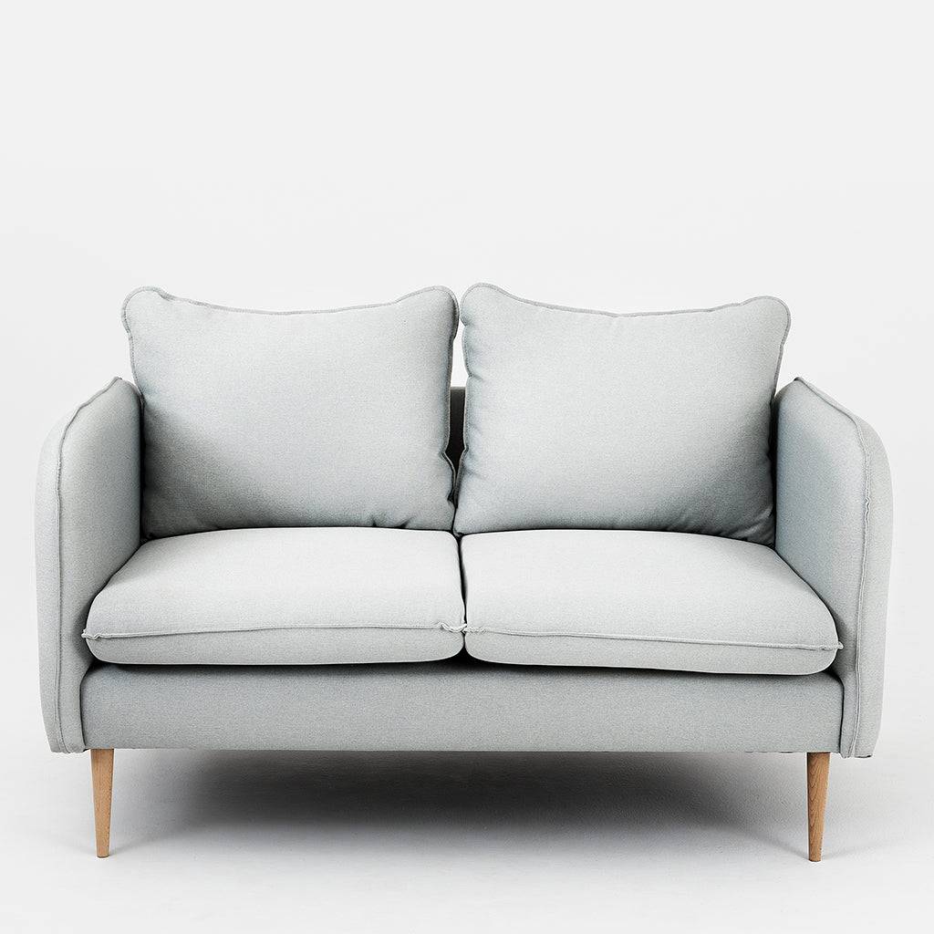 Divano POSH WOOD 2 Posti - Platino, Naturale