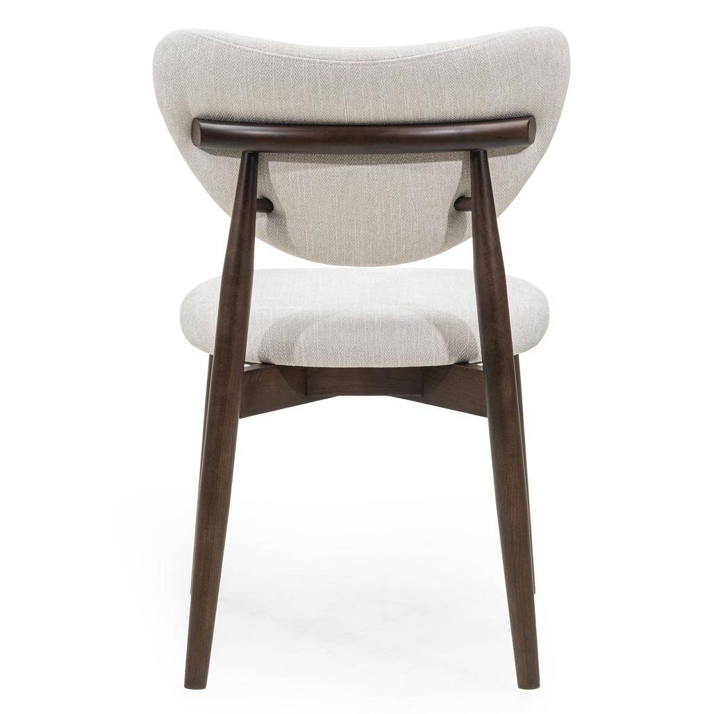 Sedia da pranzo JULIETTE, beige/noce