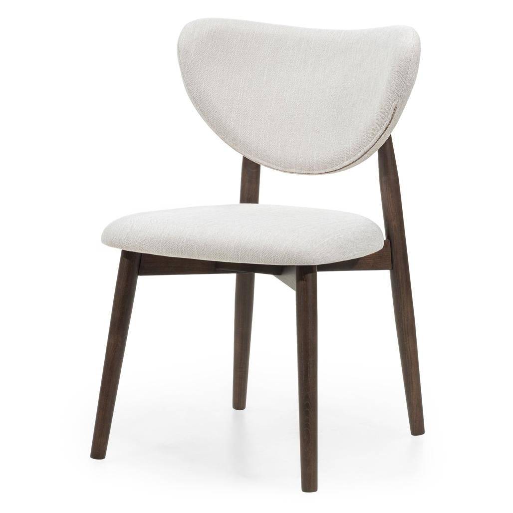 Sedia da pranzo JULIETTE, beige/noce