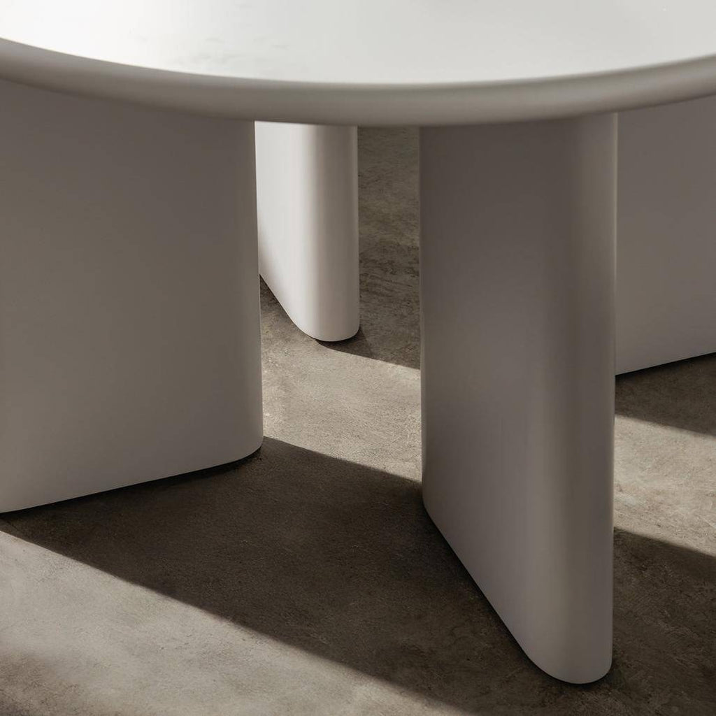 Tavolo da Pranzo MOLIQ 120 cm, Rotondo, Beige Grigio