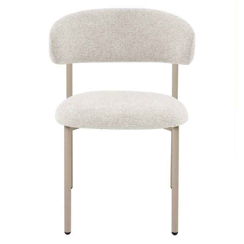 Sedia da pranzo rivestita, beige