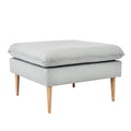 Pouf POSH WOOD - Platino, Legno Naturale