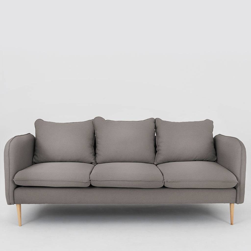 Divano POSH WOOD 3 posti - Steel, legno naturale
