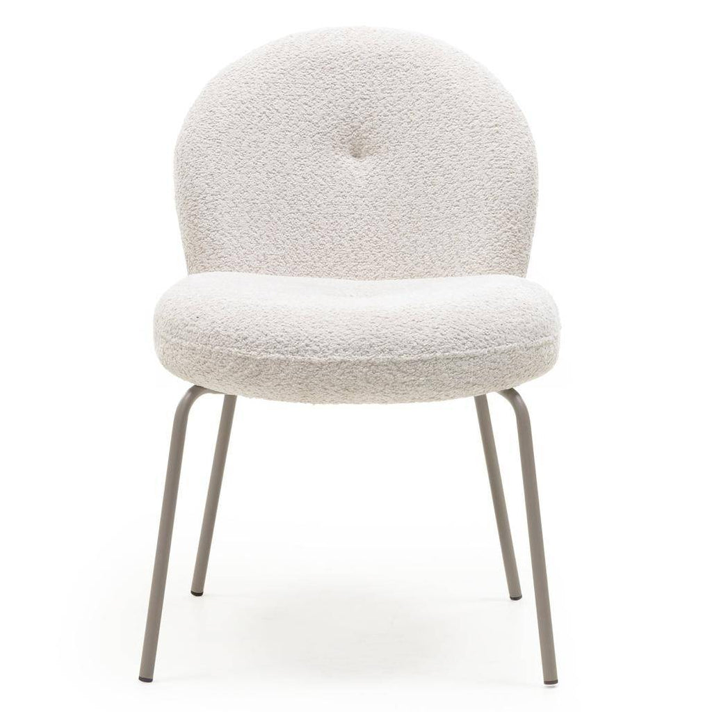 Sedia MIRANDO Beige Chiaro con Forme Arrotondate