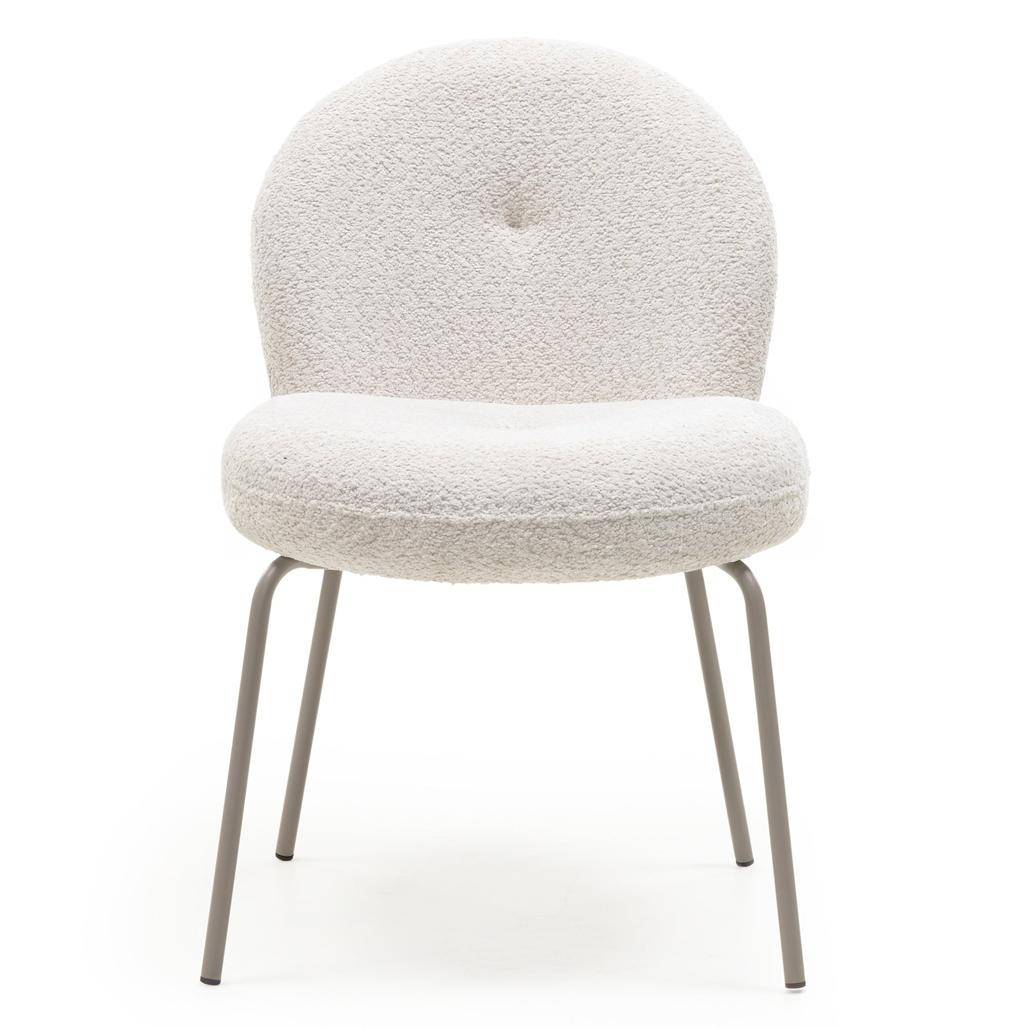 Sedia MIRANDO Beige Chiaro con Forme Arrotondate