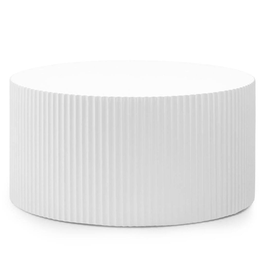 Set tavolini da caffè ZOE rigato bianco