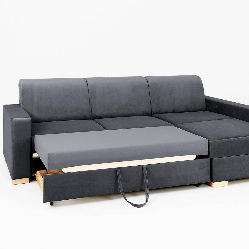 Divano Letto Angolare STABLE R - Grigio Lilla