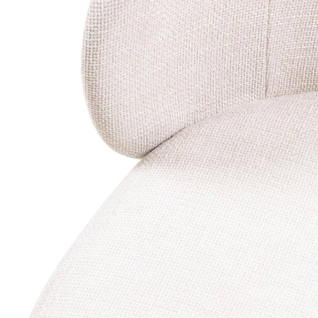Sedia da pranzo LUEUR, beige chiaro, gambe nere