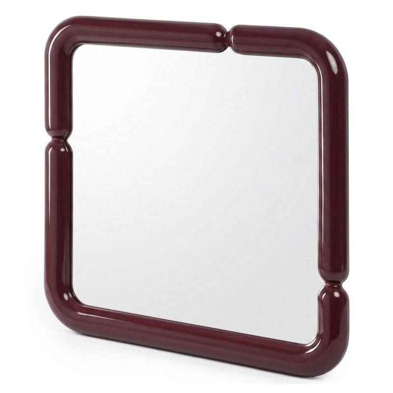 Specchio AVIN quadrato 90x90 cm, bordeaux lucido