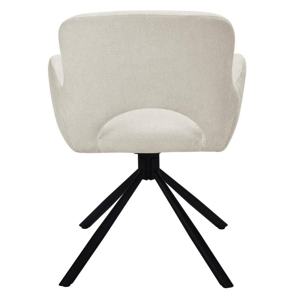 Sedia girevole COZAL, beige chiaro, gambe nere
