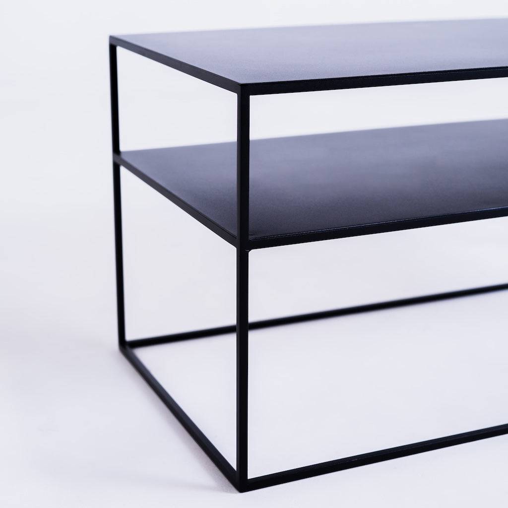 Tavolino RTV TENSIO 2 FLOOR METAL 100x45 - Nero