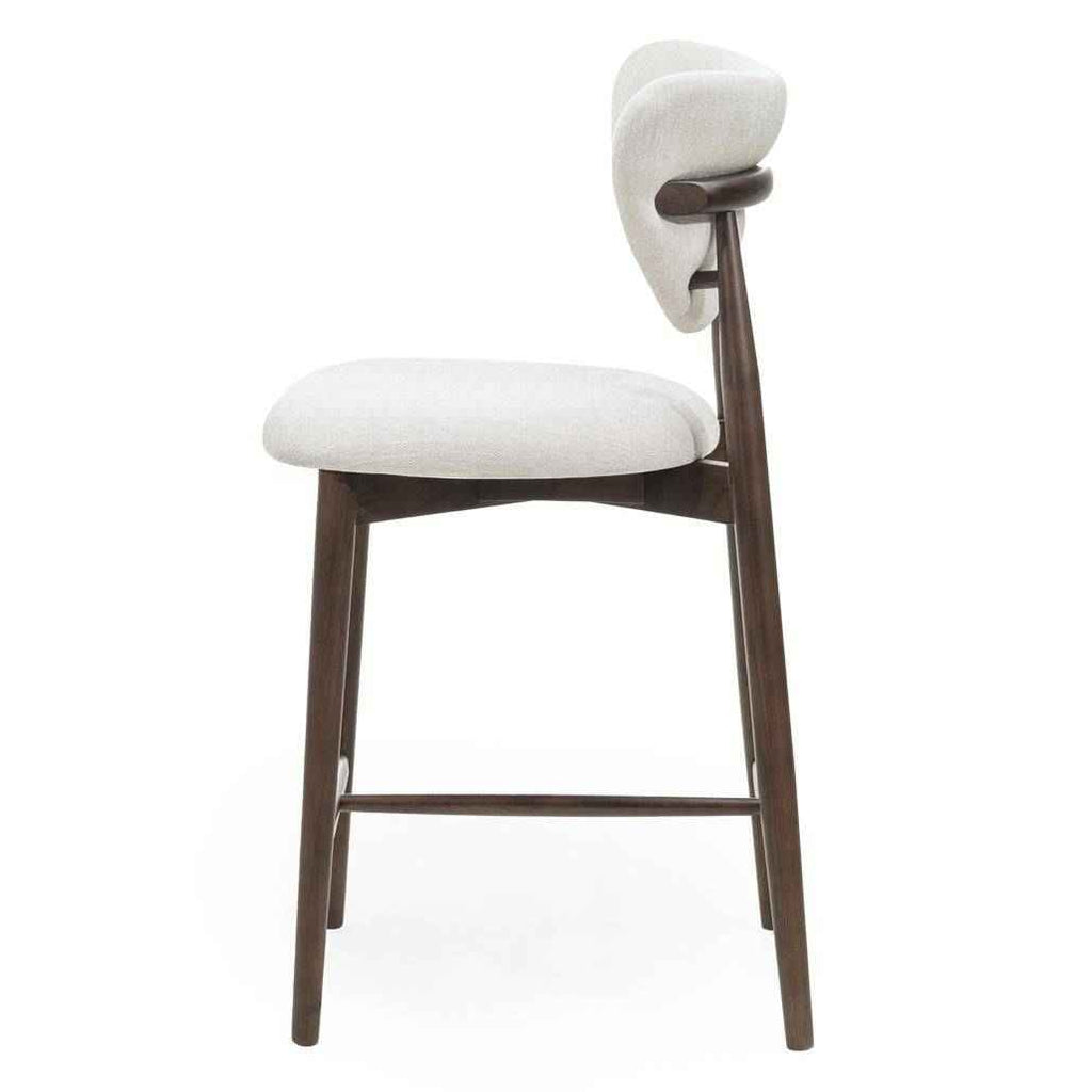 Sgabello da Pranzo JULIETTE Beige/Noce