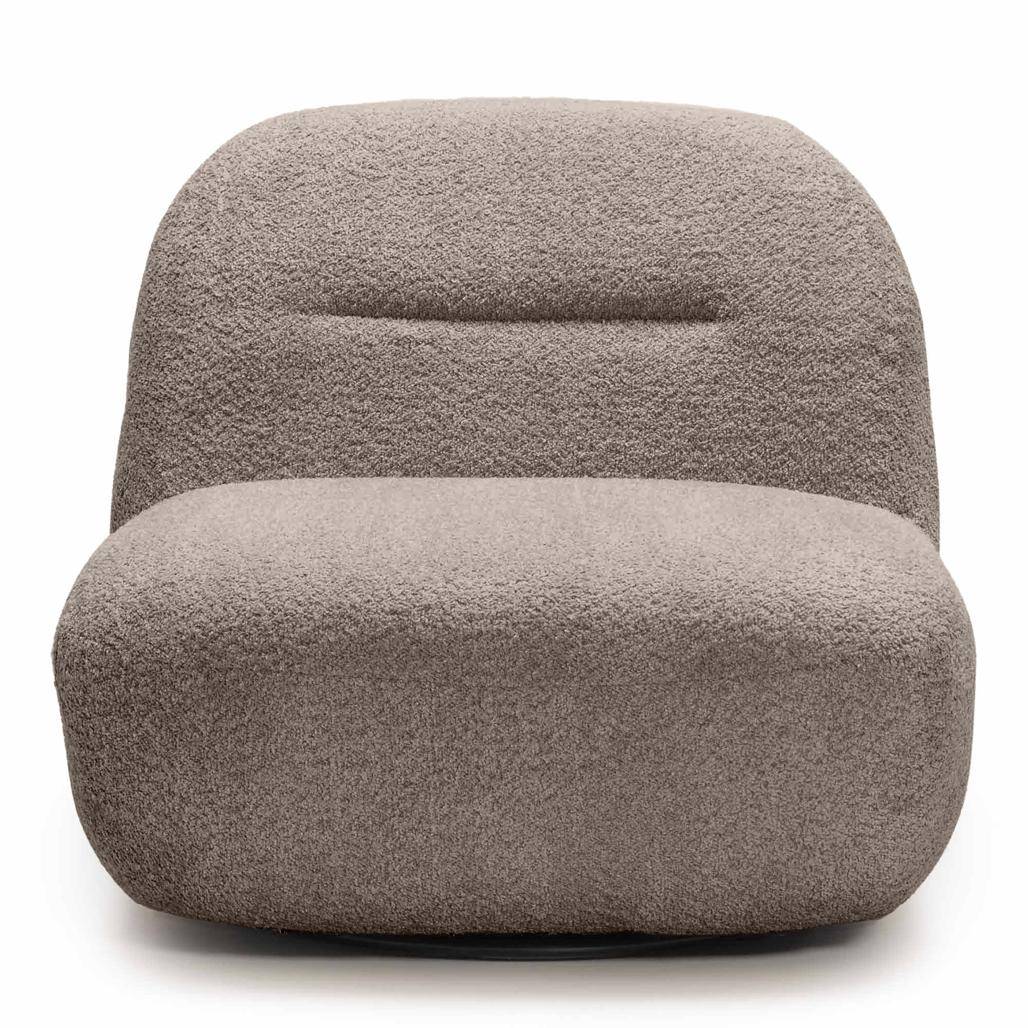 Poltrona BOCHIC base girevole, marrone-grigio