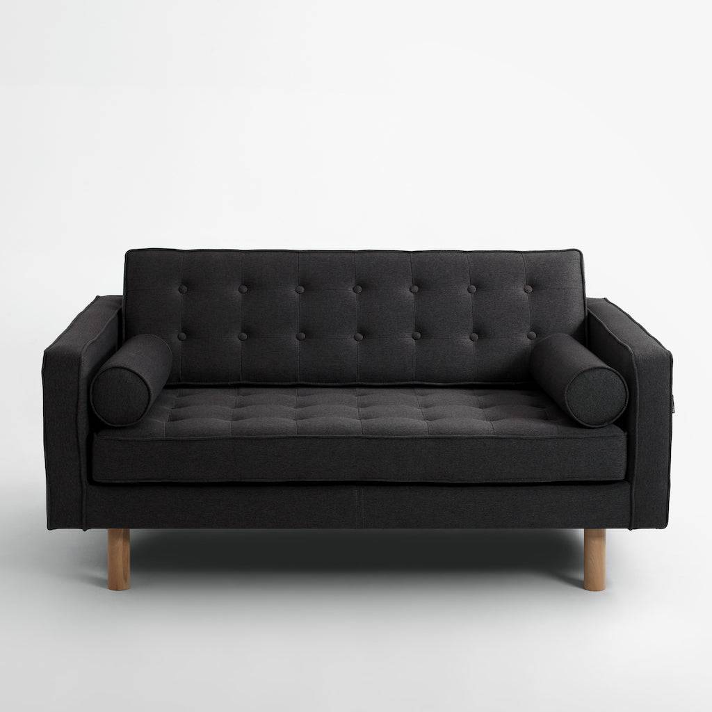 Divano Letto 2 Posti TOPIC WOOD Carbone Naturale
