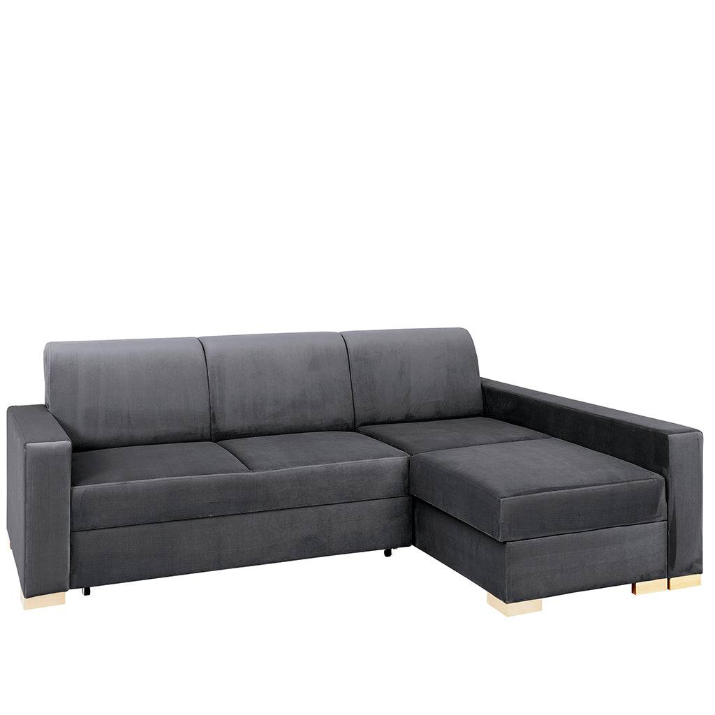 Divano Letto Angolare STABLE R - Grigio Lilla